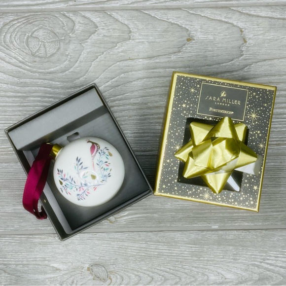 Sara Miller Portmeirion Partridge In A  Pear Tree bird Christmas tree Ornament - Picture 1 of 12